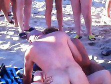 Voyeur Guy Wanking And Fuck Redhead Girl On A Public Beach