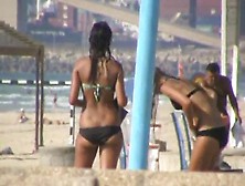 Candid Bikini Teens Beach