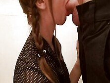 Awesome Hands Free Fellatio With Tongue From My Secretary While Office Renovation