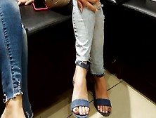 Candid Her Sexy Feets Toes In Heels