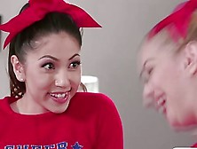 Teen Cheerleaders Are Licking Each Other