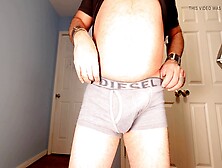 Hot Daddy Enjoys Solo Pleasure In Seductive Underwear With An Up-Close View Of His Impressive Package And Juicy Pleasure