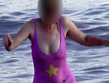 Smiley Swimsuit Transparent When Wet