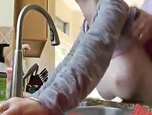 Sexy Mature Milf Doggystyle Anal Fucked In Kitchen