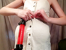 Button Popping Dress Inflating
