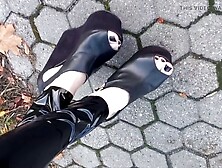 High Platform Wedges - Walking And Posing - Shoe Fetish
