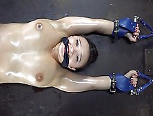Roxy Shackled,  Gagged And Cut By Pendulum In Dungeon.  Short Version.  Find Long Here: Https://www. Xvideos. Red/channels/customfeti