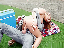 Booby Alessandra Jane Seduces Man And Boned At The Park