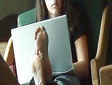 Flighty Milf Didnt Know I Filmed Her Amazing Feet While She Was Working On The Laptop