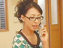 Japanese Hottie With Glasses Crammed And Sprayed