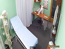 Doctor Fucks Brunette In Hospital Office
