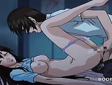 Superb Hentai Brunette Pussy Licked And Fucked In Bed
