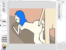 Speed-Painting Porn - Blue Haired Whore Begs For Dong