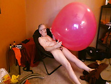 Balloonbanger 71) Giant Red Balloon Fuck -- Follow Up To Video 70