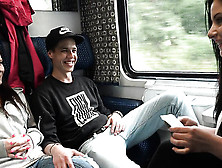 Freeuse Couple Ready For Group Sex On Train