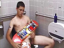 Young Dan Doe Jerks Off In Public Toilet