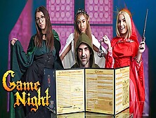 Bffs - Maya Woulfe,  Chanel Camryn,  And Samantha Lexi Spice Up A Borning Game Night By Sharing Dude