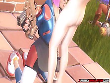 3D Heroes Sucking Dick Of Players