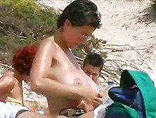Large Breasts Mother I'd Like To Fuck Lotionong On Beach Bvr