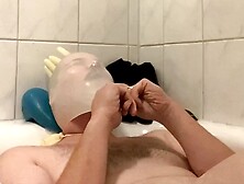 Bhdl In - Breath Play In The Bath - Fun With Latex Gloves After Shaving