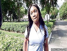Hot Ebony Nurse Fucked On The Bus With Mercedes