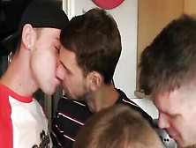 Amateur Gay Dude Is Gangbanged By His Sex-Crazed Roommates