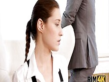 Rim4K.  Girl Has Spend Too Much Money And Rimming Helps Husband Relax