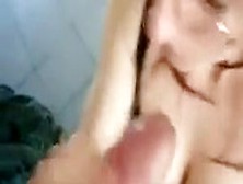 Hot Brunette Sucks Dick And Gets Nice Facial