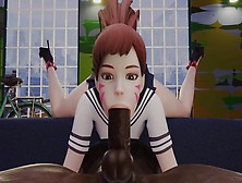 Overwatch Dva Deepthroat Large Dark Prick