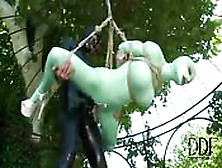 Rubber Woman Is Tied Up