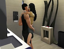 Teens Fuck In Public Bathroom / Sims Four