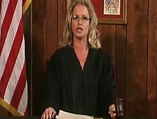 Sexy Judge The Blonde Removes Stress After Court Session