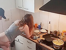 18Yo Teen Stepsister Fucked In The Kitchen While The Family Is Not Home