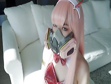 Fuck 02 Zero 2 In Red Bunny Costume And Fishnet