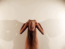 European Babe Guerlain Taking Part In Striptease Porno Action