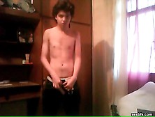 Tall Skinny Webcam Boy Strokes His Dick
