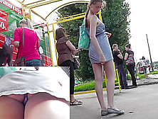 Young Girl Presents Her Voyeur Upskirts Goodies