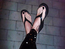 Flip Flops And Latex Pants