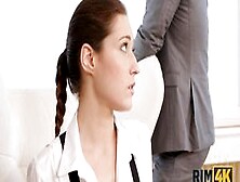 Rim4K.  Shopaholic Thinks Rimming Will Calm The Angry Husband Down