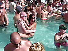 Crazy Pool Party Transforms Into Flasher's Show In Reality Clip