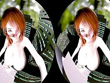 Vr Video Featuring A Giant 3D Redhead Teasing With Her Big Tits