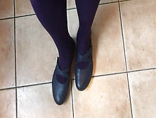 Ballet Flats With Pantyhose 1
