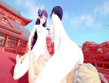 Genshin Impact: Threesome With Baal And Kujou Sara (3D Hentai)
