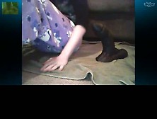 Girl On Skype With Dildo