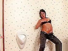 Hot Milf Gets Down At Gloryhole And Sucks A Large Fake Cock