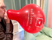 Sucking Up A 14’’ Belbal Balloon Until It Pops!