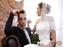 Young Bride Gets Her Tight Pussy Licked & Fucked For Cash On Wedding Day