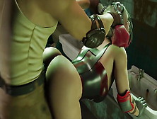 Harley Quinn Bent Over In A Griming Bathroom And Fucked Hard
