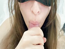 Girlfriend Gives Sloppy Close Up Blowjob - Cum In Mouth