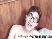 Tatted Latino Jock Wears Inviting Glasses During Molten Bj